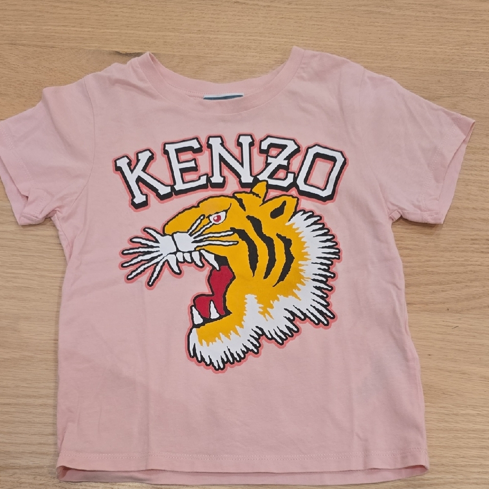 Kenzo Kids Light Pink Tee with Tiger Design